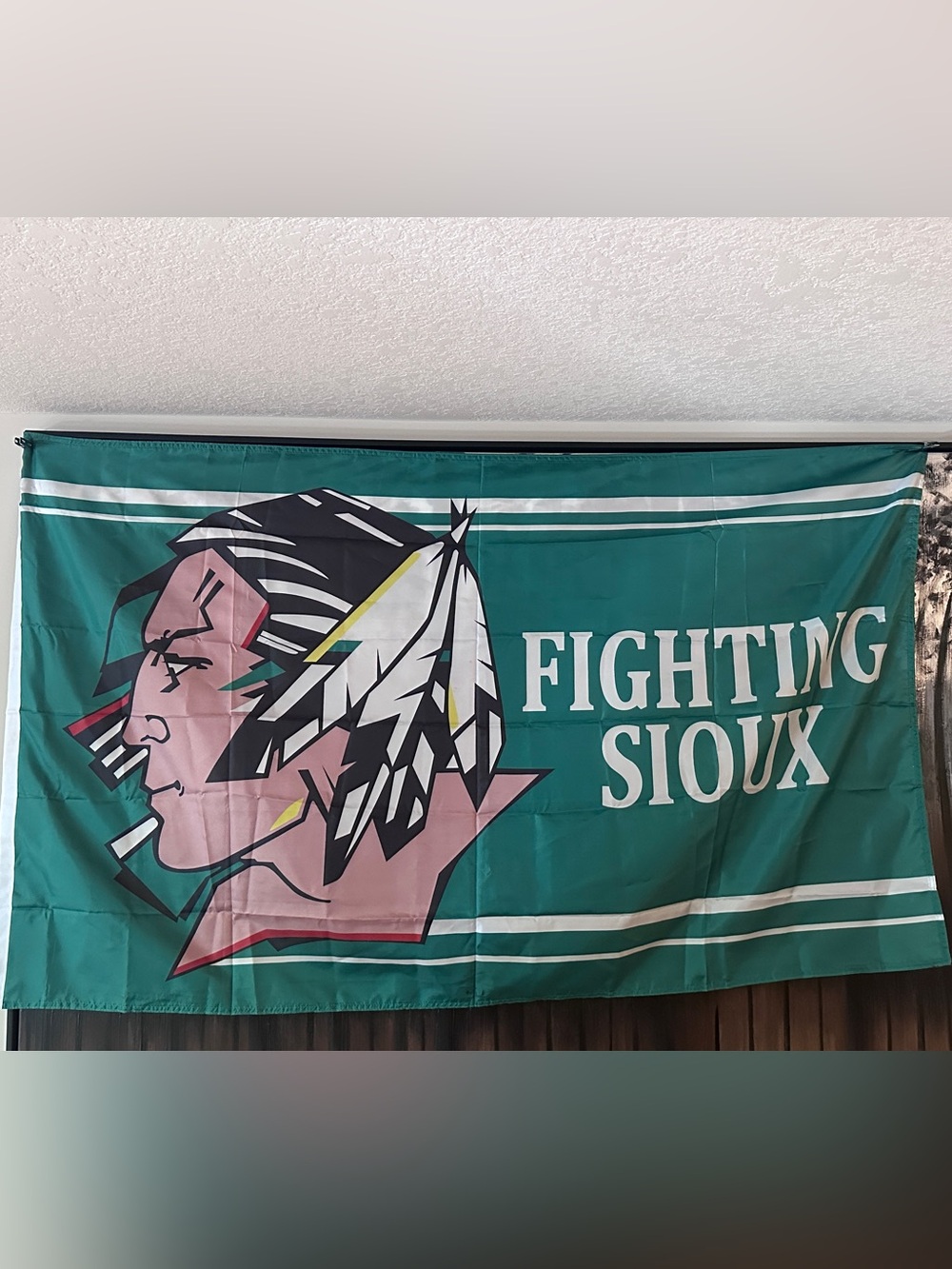 Fighting Sioux University of North Dakota Banner Graphic Flag College Fan UND
